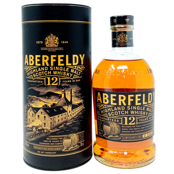 Aberfeldy 12 Year Old Single Malt Scotch Whisky, 70cl, 40% ABV