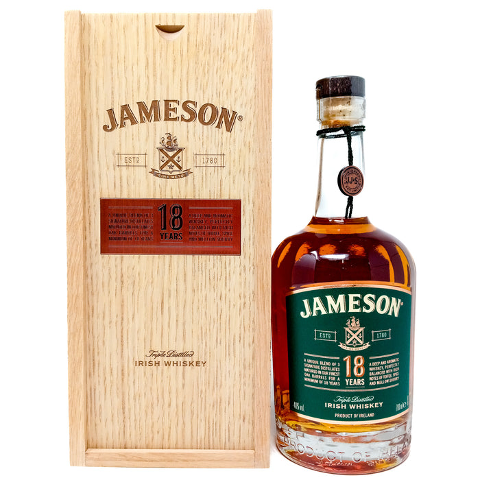 Jameson 18 Year Old Irish Whiskey, 70cl, 40% ABV