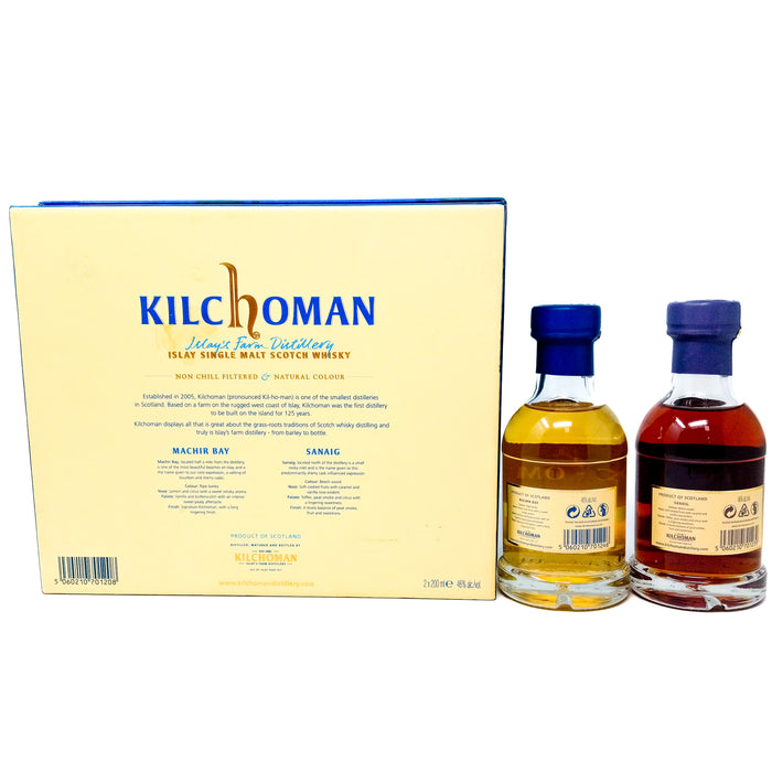 Kilchoman Machir Bay & Sanaig Single Malt Scotch Whisky, Half Bottle, 2x20cl, 46% ABV