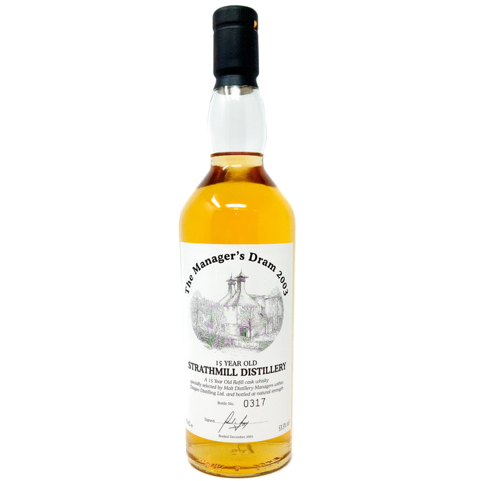 Strathmill 15 Year Old Manager's Dram Single Malt Scotch Whisky, 70cl, 59% ABV
