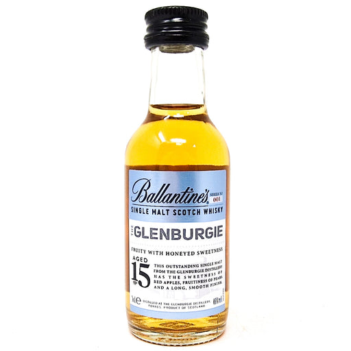Glenburgie 15 Year Old Ballantine's Single Malt Scotch Whisky Series 001, Miniature, 5cl, 40% ABV - Old and Rare Whisky (6901064368191)