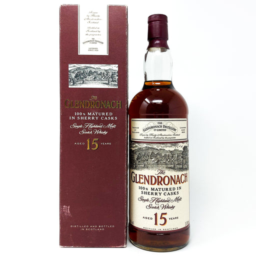 Glendronach 15 Year Old Sherry Cask Single Malt Scotch Whisky, 1L, 40% ABV (360889909278)