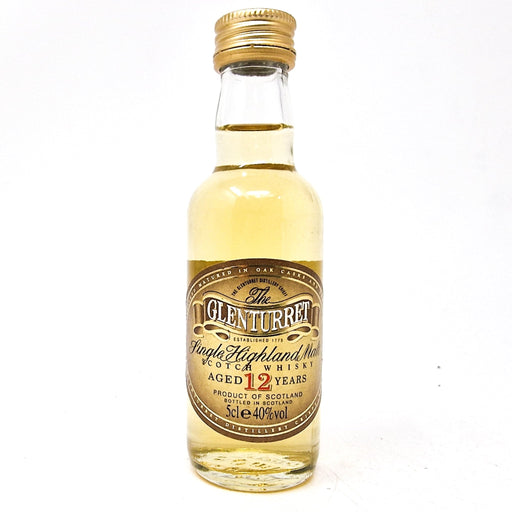 Glenturret 12 Year Old Single Highland Scotch Whisky, Miniature, 5cl, 40% ABV - Old and Rare Whisky (6905326600255)
