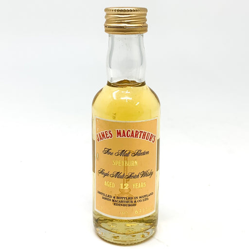 James Macarthur's 'Speyburn' 12 Year Old Scotch Whisky, Miniature, 5cl, 63.1% ABV - Old and Rare Whisky (6663108001855)