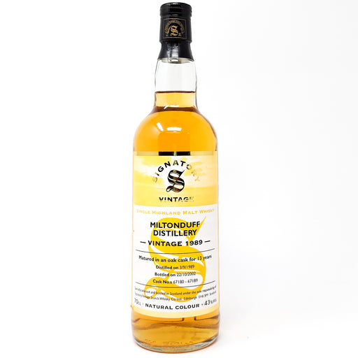 Miltonduff 1989 13 Year Old Signatory Vintage Single Malt Scotch Whisky, 70cl, 51.5% ABV (7129941409855)