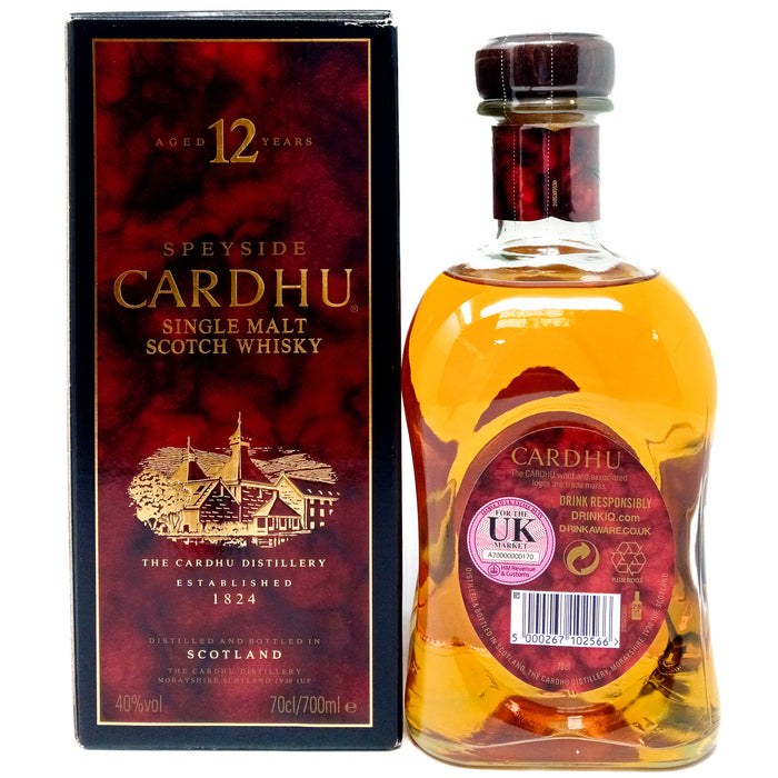 Cardhu 12 Year Old Single Malt Scotch Whisky, 70cl, 40% ABV