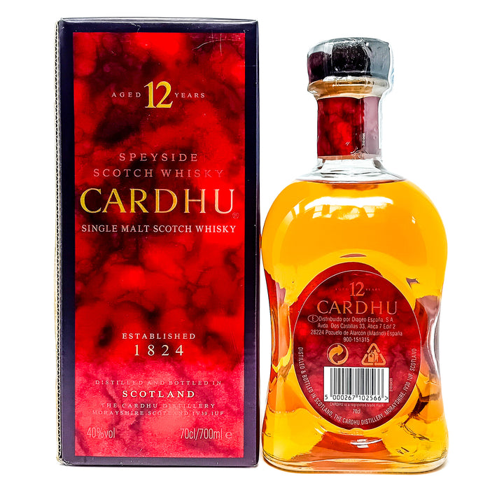 Cardhu 12 Year Old Single Malt Scotch Whisky, 70cl, 40% ABV