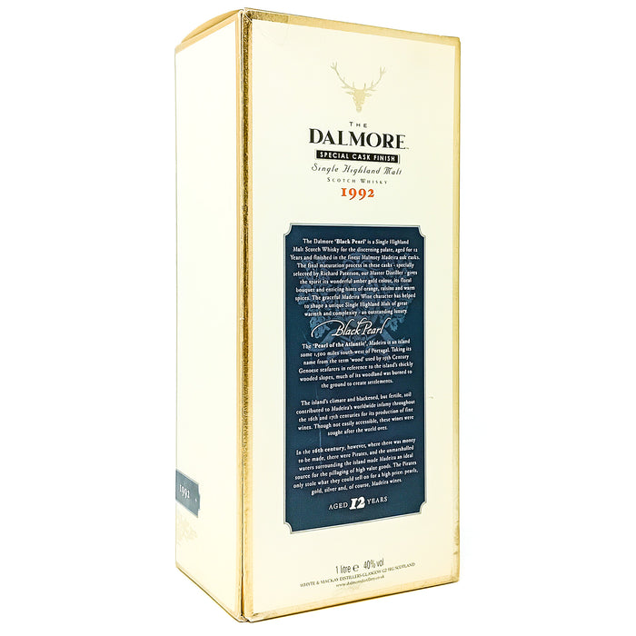 Dalmore 1992 Black Pearl 12 Year Old Malmsey Madeira Finish Single Malt Scotch Whisky, 1L, 40% ABV