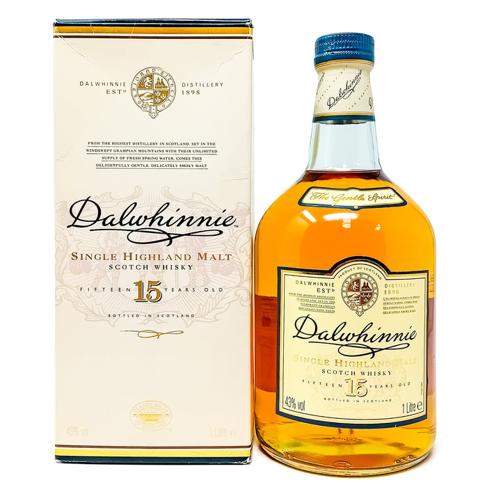 Dalwhinnie 15 Year Old Single Malt Scotch Whisky, 1L, 43% ABV