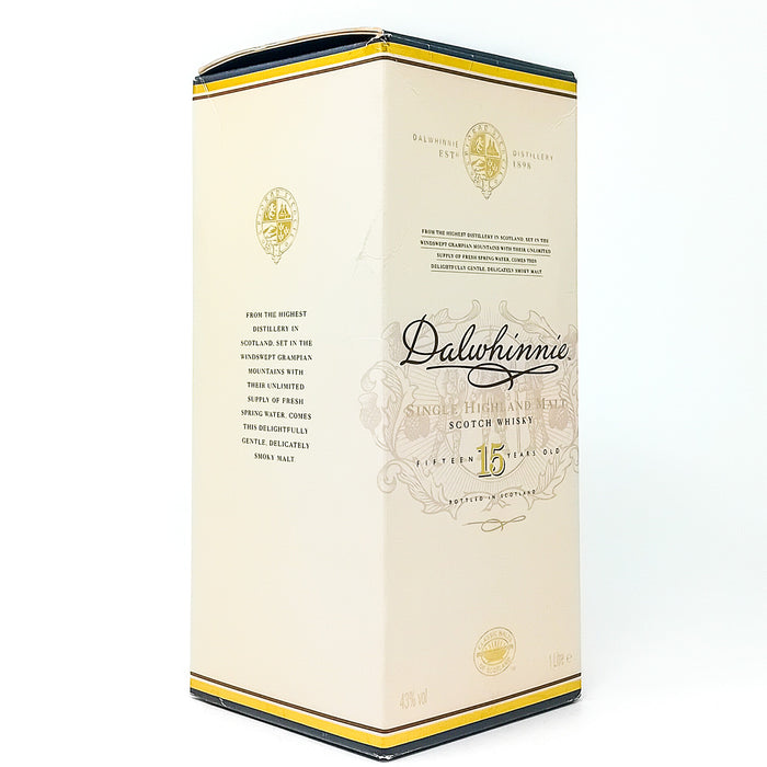 Dalwhinnie 15 Year Old Single Malt Scotch Whisky, 1L, 43% ABV
