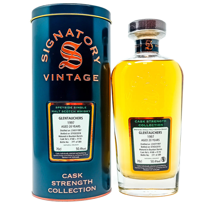Glentauchers 1997 20 Year Old Signatory Vintage Single Malt Scotch Whisky, 70cl, 50.4% ABV