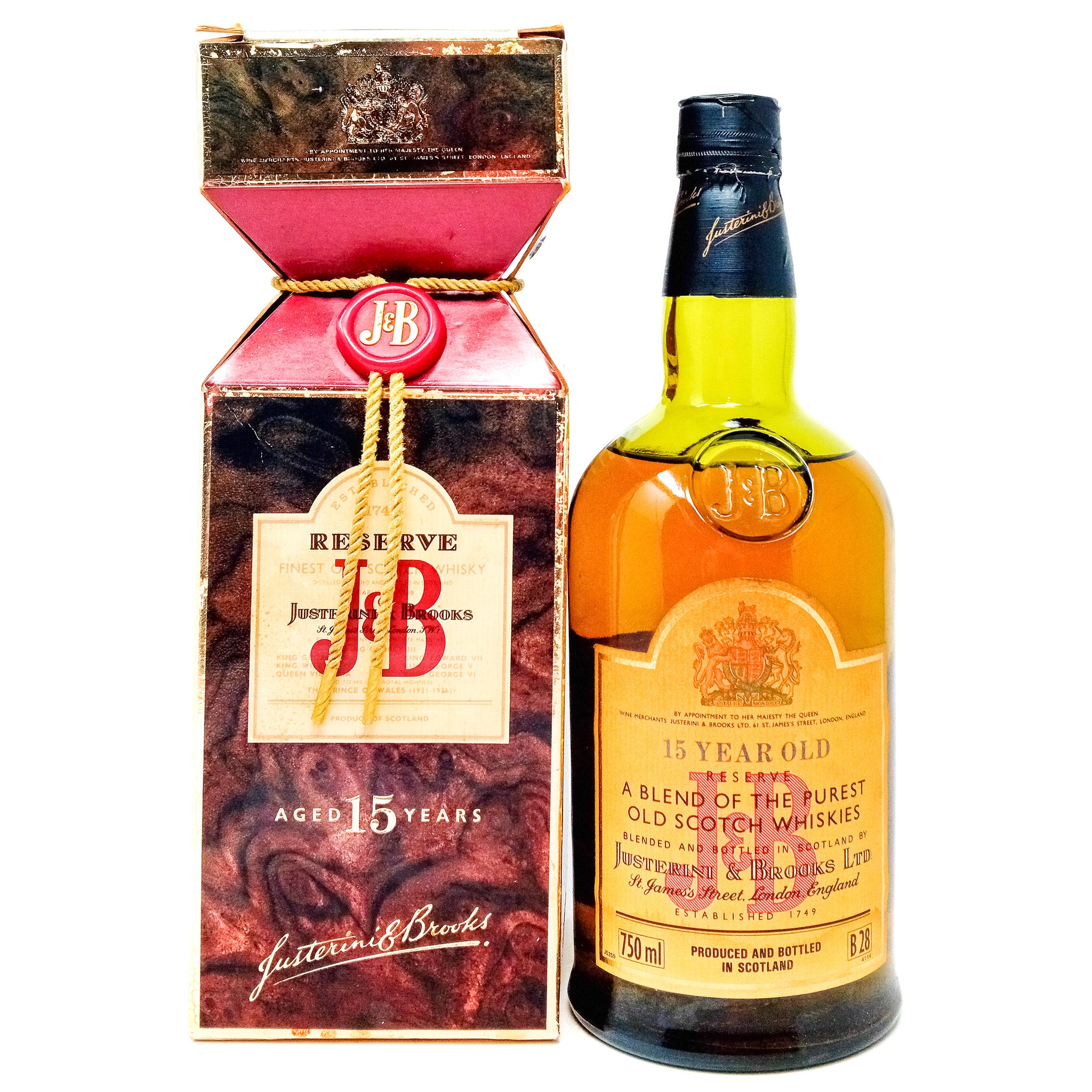 J&B Reserve 15 Year Old Finest Blended Scotch Whisky, 75cl, 40% ABV