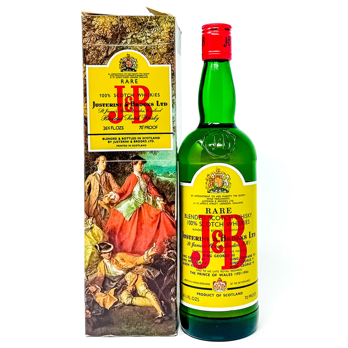 J&B Rare Blended Scotch Whisky, 26 2/3 fl. ozs., 70° Proof