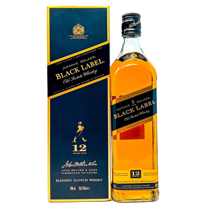 Johnnie Walker 12 Year Old Black Label Blended Scotch Whisky, 70cl, 40% ABV