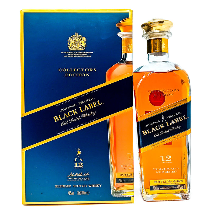 Johnnie Walker Black Label 12 Year Old Collectors Edition Blended Scotch Whisky, 70cl, 40% ABV