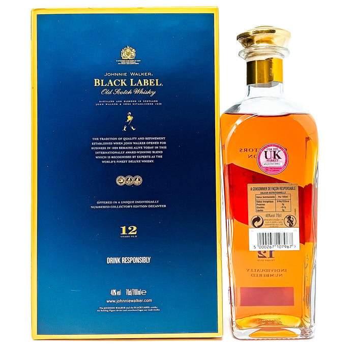 Johnnie Walker Black Label 12 Year Old Collectors Edition Blended Scotch Whisky, 70cl, 40% ABV