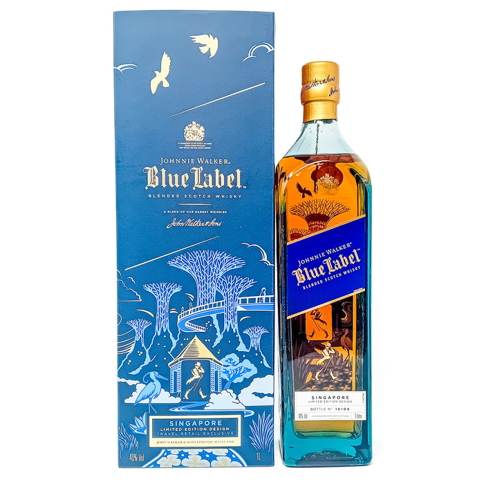Johnnie Walker Blue Label Singapore Edition Blended Scotch Whisky, 1L, 40% ABV