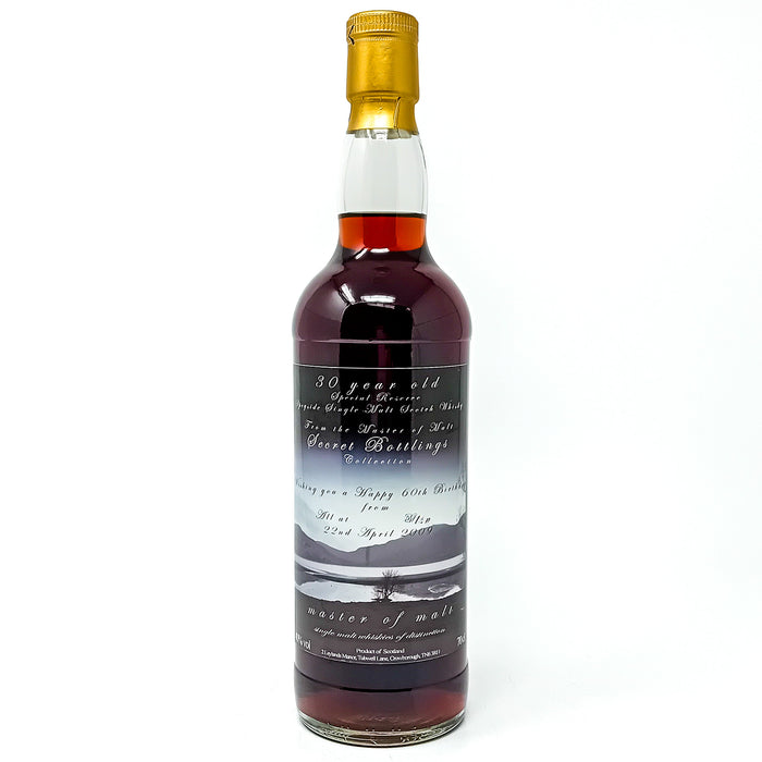 Master of Malt 30 Year Old Secret Bottlings Single Malt Scotch Whisky, 70cl, 40% ABV
