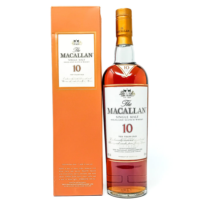 Macallan 10 Year Old Sherry Oak Single Malt Scotch Whisky, 70cl, 40% ABV