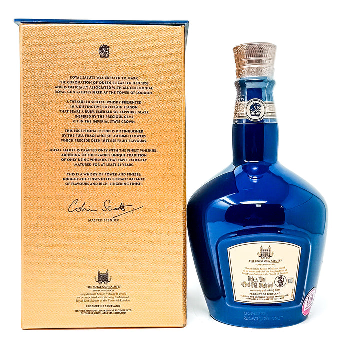 Royal Salute 21 Year Old Sapphire Flagon Blended Scotch Whisky, 70cl, 40% ABV
