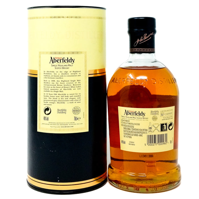 Aberfeldy 12 Year Old Pre-2014 Single Malt Scotch Whisky, 70cl, 40% ABV