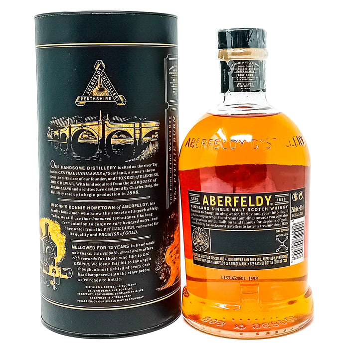 Aberfeldy 12 Year Old Single Malt Scotch Whisky, 75cl, 40% ABV