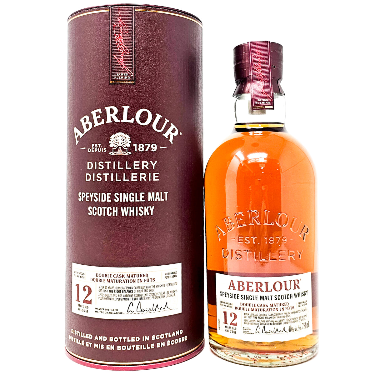 Aberlour 12 Year Old 40% Cask Malt Scotch ABV Matured Single Whisky, Double 75cl