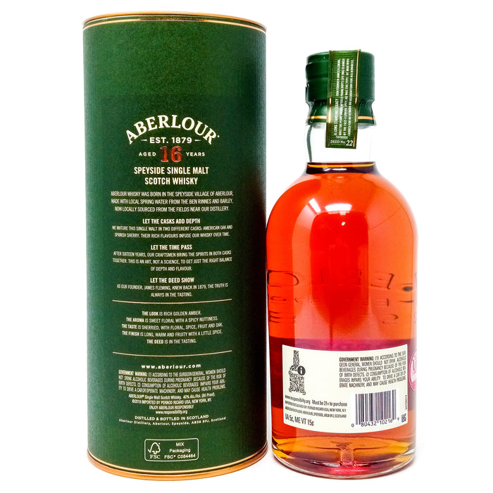 Aberlour 16 Year Old Double Cask Matured Single Malt Scotch Whisky, 75cl, 40% ABV