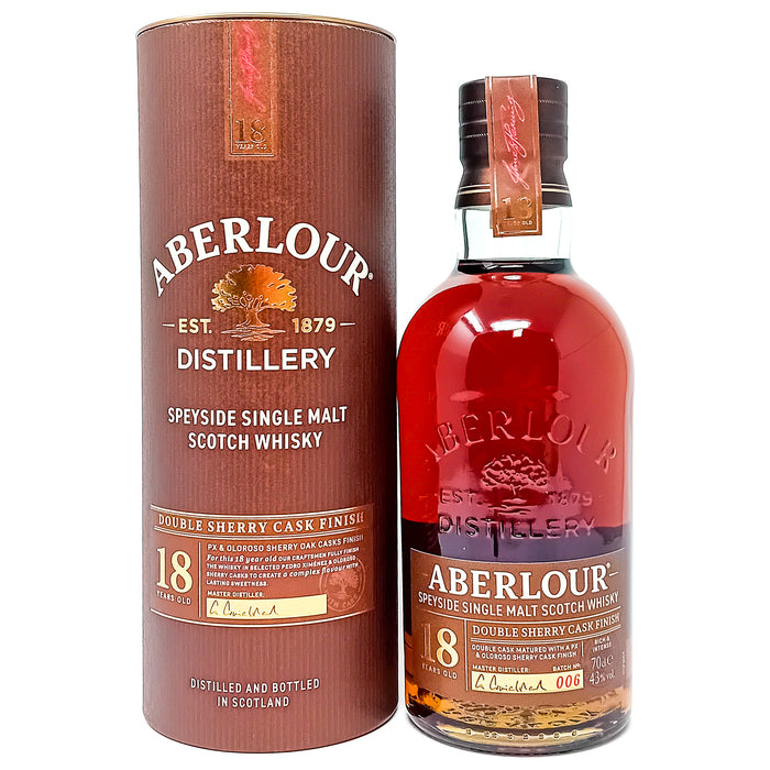 Aberlour 18 Year Old Double Sherry Cask Finish Batch #6 Single Malt Scotch Whisky, 70cl, 43% ABV