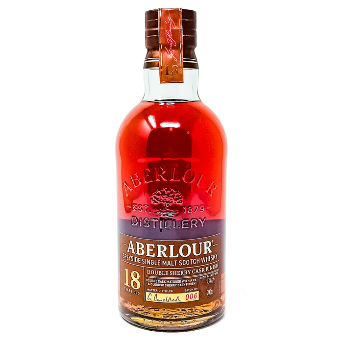 Aberlour 18 Year Old Double Sherry Cask Finish Batch #6 Single Malt Scotch Whisky, 70cl, 43% ABV