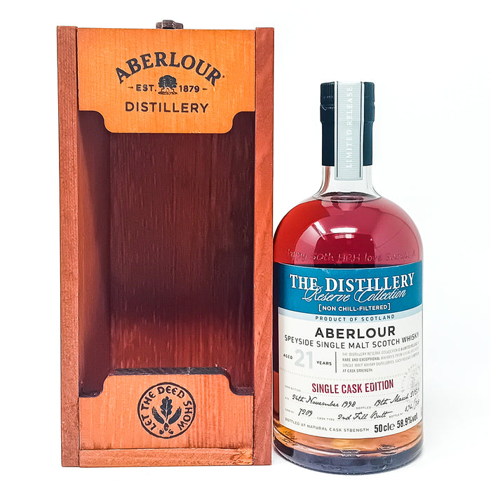 Aberlour 1998 21 Year Old Distillery Reserve Collection Single Cask Edition Single Malt Scotch Whisky, 50cl, 58.9% ABV