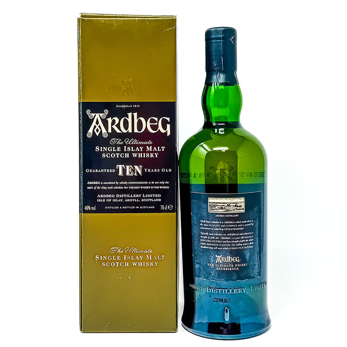 Ardbeg 10 Year Old (Old Style) Single Malt Scotch Whisky, 70cl, 46% ABV