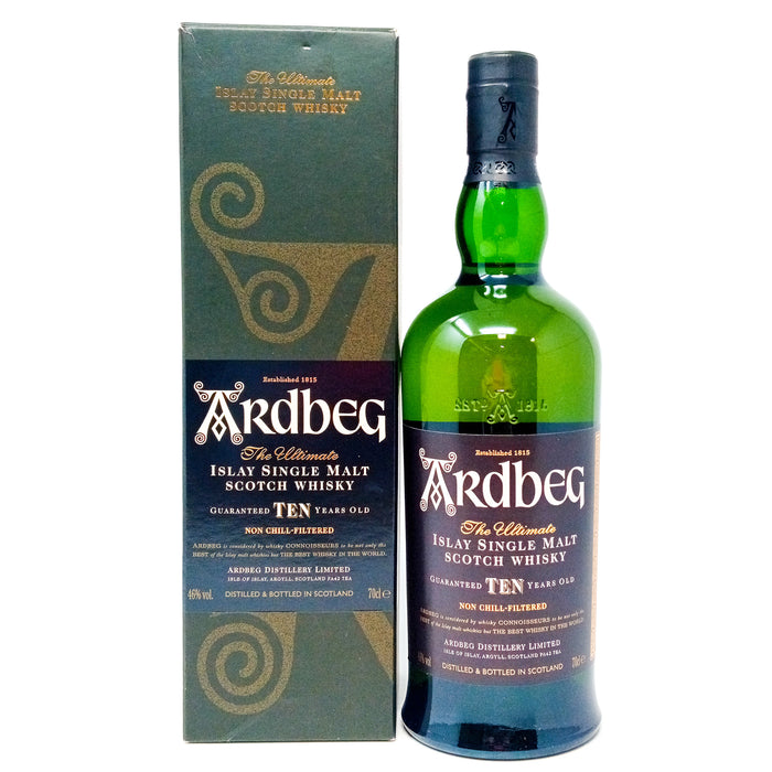 Ardbeg 10 Year Old Single Malt Scotch Whisky 70cl, 46% ABV