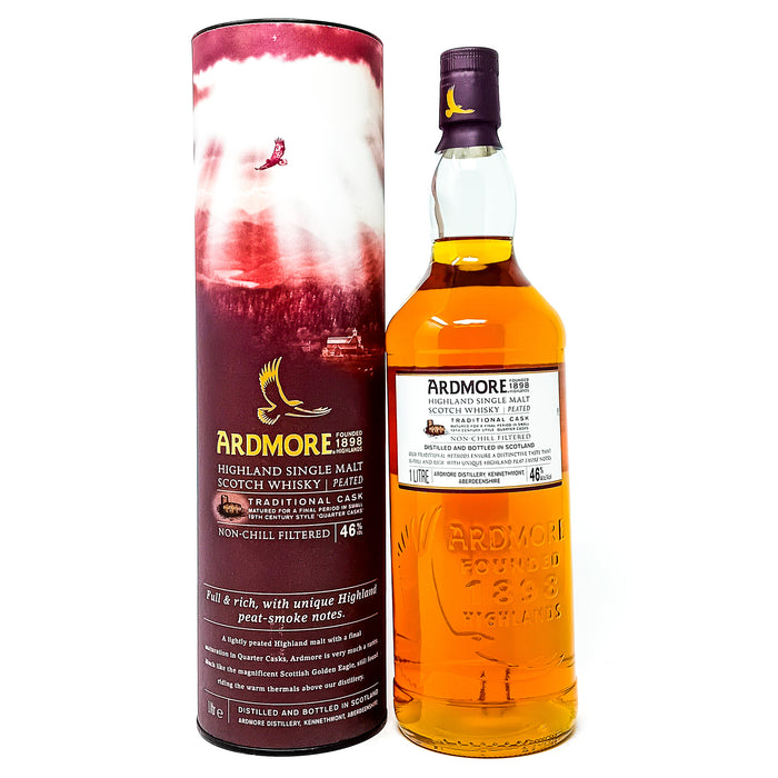 Ardmore Traditional Cask Single Malt Scotch Whisky, 1L, 46% ABV