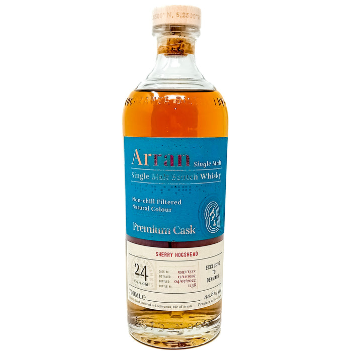 Arran 1997 24 Year Old Premium Cask #1322 for Denmark Single Malt Scotch Whisky, 70cl, 52.0% ABV