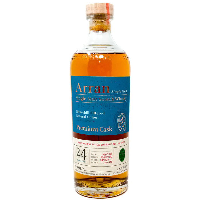Arran 1997 24 Year Old Premium Cask #926 for Cava Benito Single Malt Scotch Whisky, 70cl, 52.0% ABV