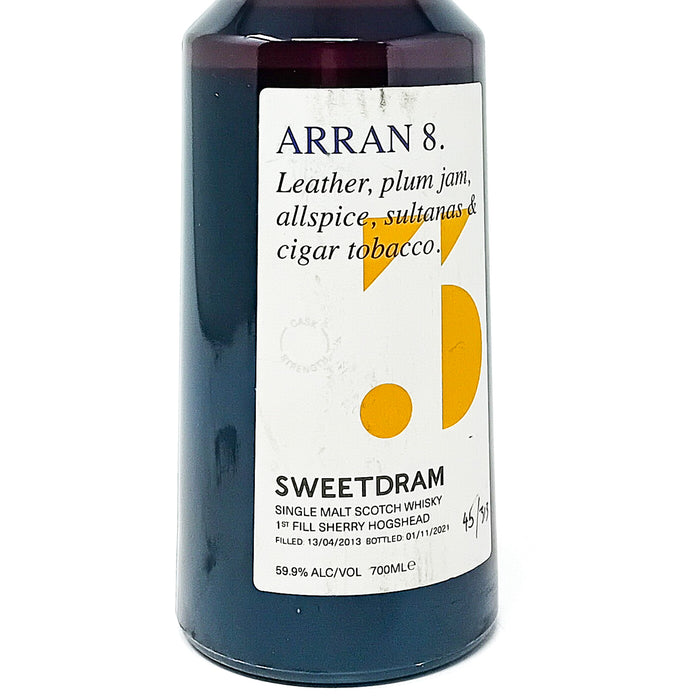 Arran 2013 8 Year Old Sweetdram Single Malt Scotch Whisky, 70cl, 59.9% ABV