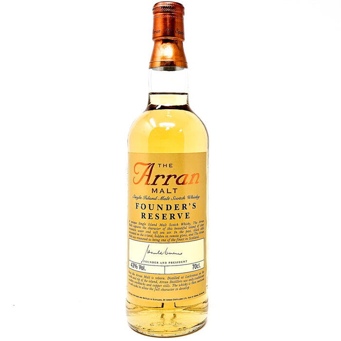 Arran Founder's Reserve Single Malt Scotch Whisky, 70cl, 43% ABV
