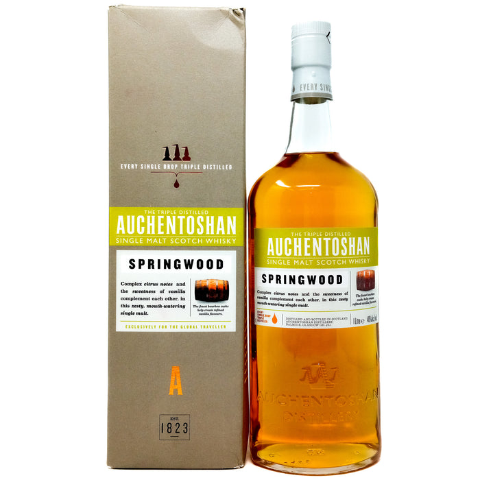 Auchentoshan Springwood Single Malt Scotch Whisky, 1L, 40% ABV