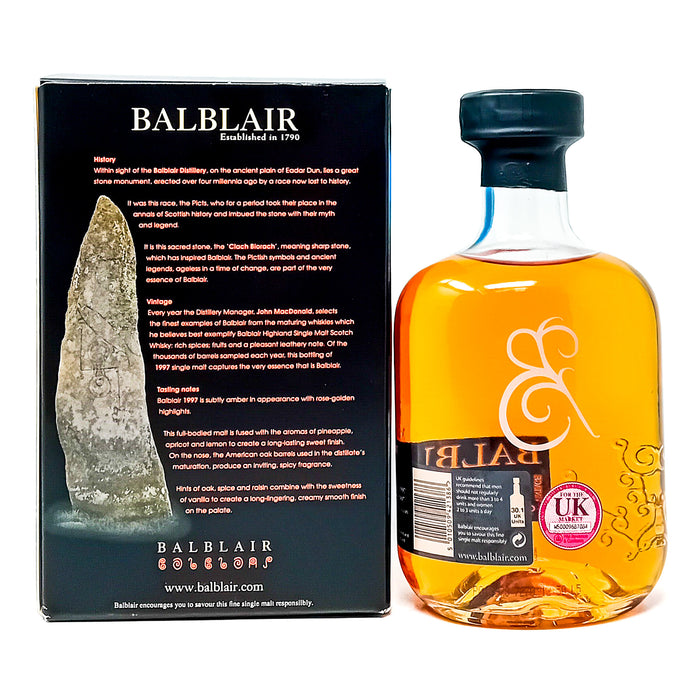 Balblair 1997 Single Malt Scotch Whisky, 70cl, 43% ABV