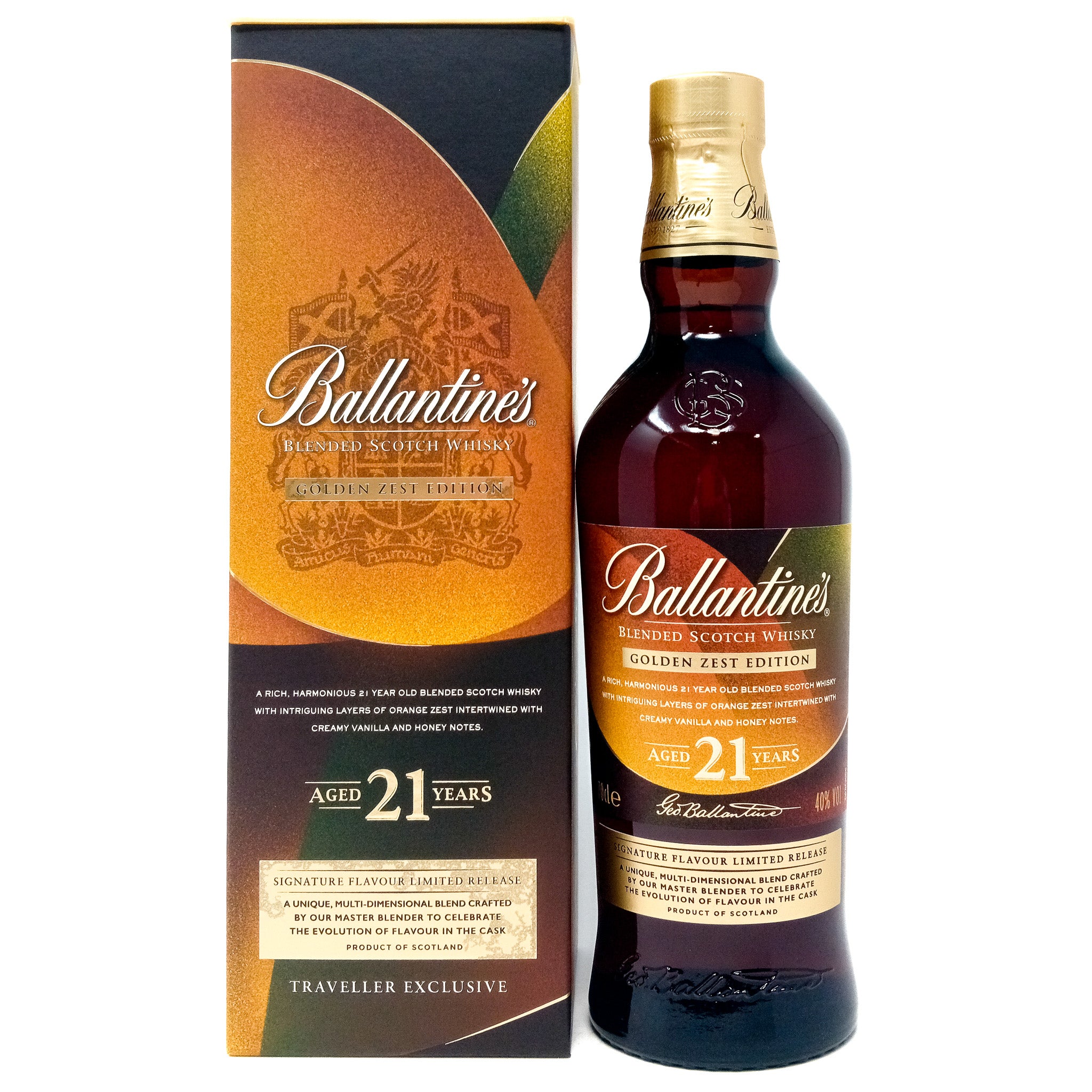 Ballantine's 21 Year Old Golden Zest Blended Scotch Whisky, 70cl, 40%