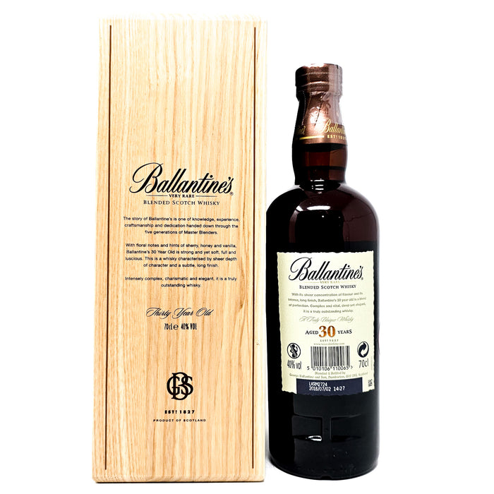 Ballantine's 30 Year Old Very Rare Blended Scotch Whisky, 70cl, 40% ABV