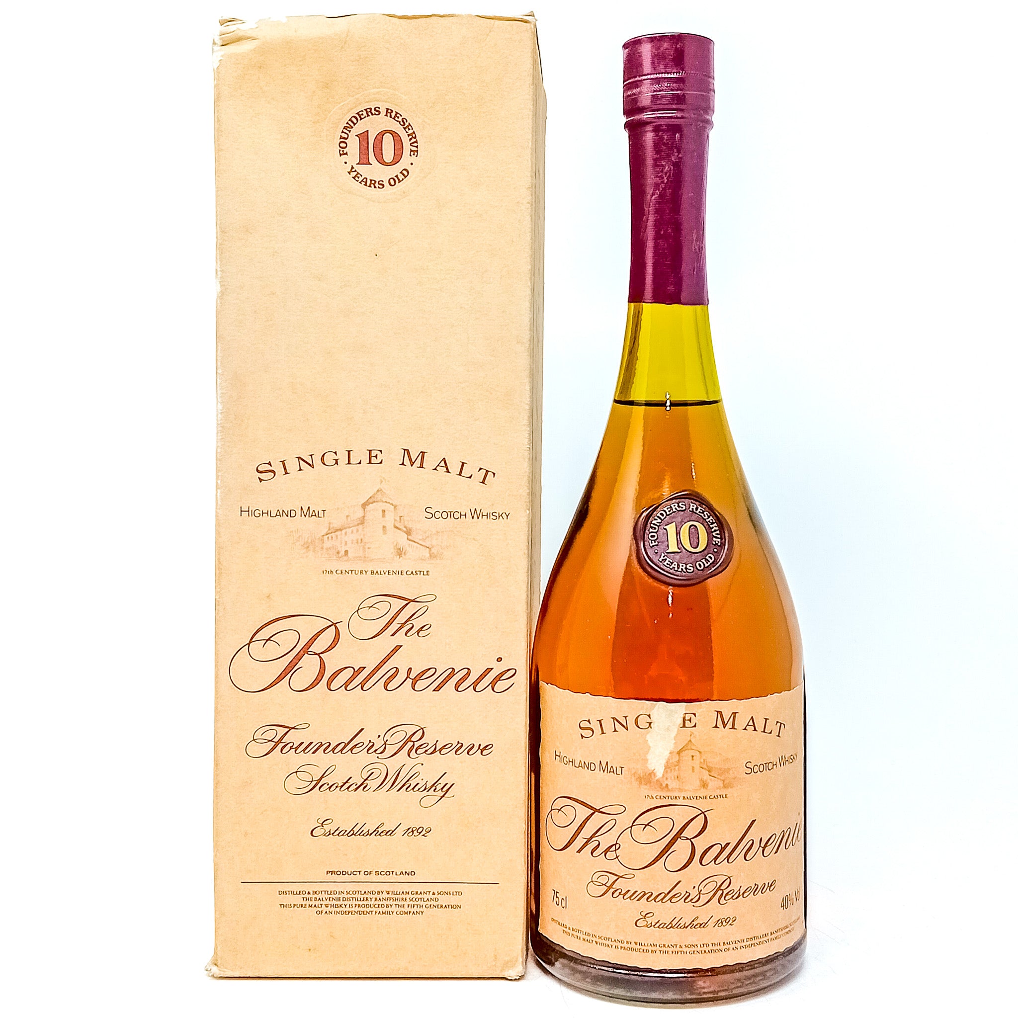 Balvenie 10 Year Cognac Bottle Single Malt Scotch Whisky