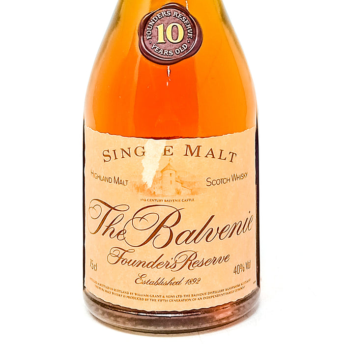 Balvenie 10 Year Old Founder's Reserve Cognac Bottle Single Malt Scotch Whisky, 75cl, 40% ABV