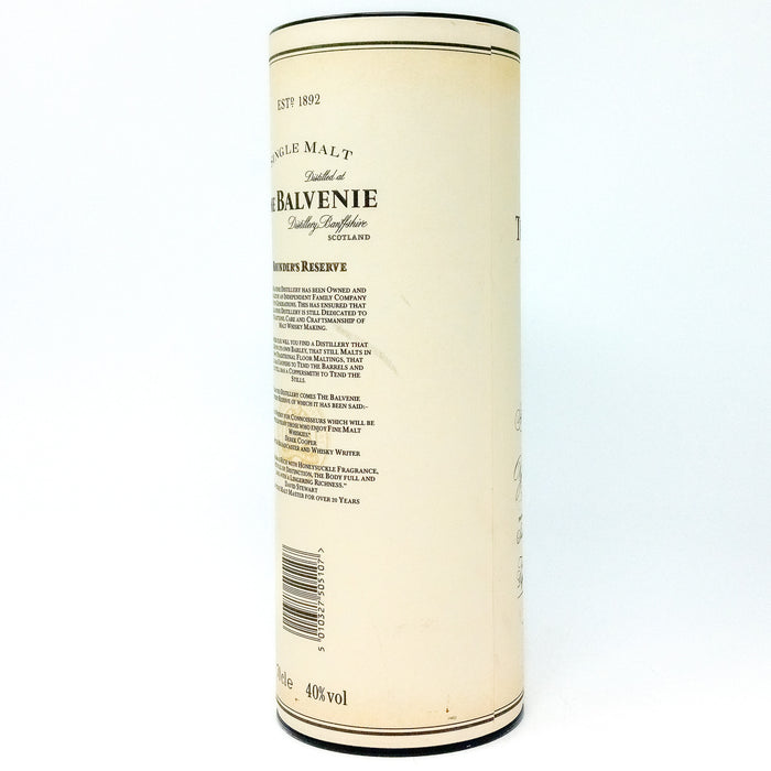 Balvenie 10 Year Old Founder's Reserve Single Malt Scotch Whisky, 70cl, 40% ABV