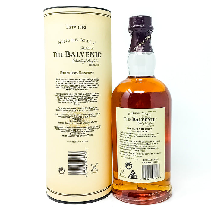 Balvenie 10 Year Old Founder's Reserve Single Malt Scotch Whisky, 70cl, 40% ABV
