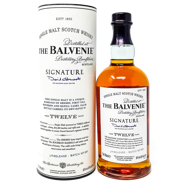 Balvenie Signature 12 Year Old Batch #1 Single Malt Scotch Whisky, 70cl, 40% ABV