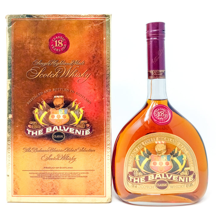 Balvenie Classic 18 Year Old Single Malt Scotch Whisky, 75cl, 43% ABV