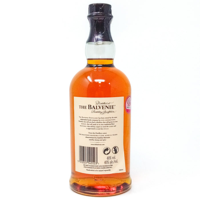 Balvenie 21 Year Old Madeira Cask Single Malt Scotch Whisky, 70cl, 40% ABV