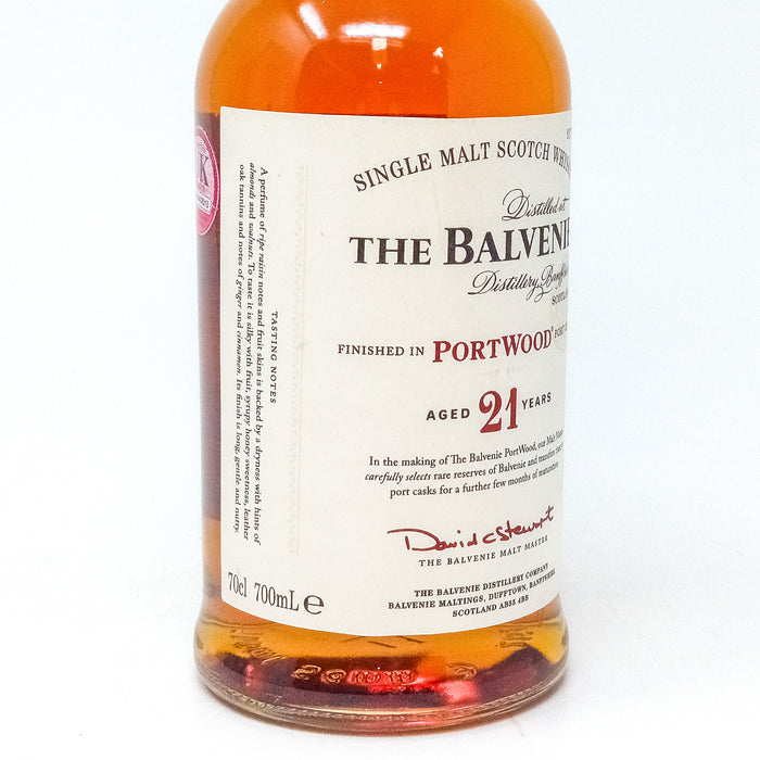 Balvenie 21 Year Old Port Wood Single Malt Scotch Whisky, 70cl, 40% ABV